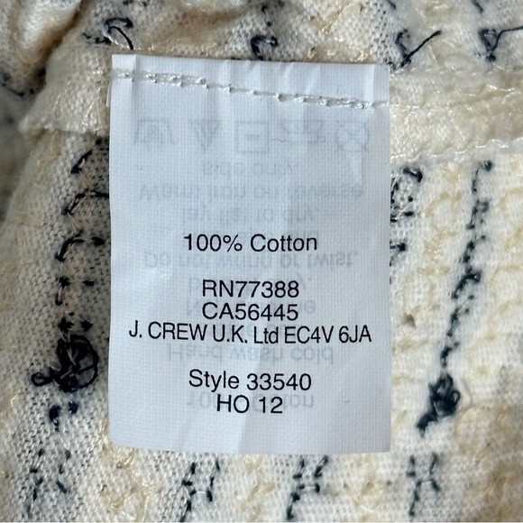 J. Crew Black Ivory Sequined Striped Short Sleeve Top XS - Picture 7 of 7